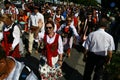 Pilgrims going to Mother Mary Sanctuary in Czestochowa