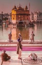 Pilgrims at the Golden Temple in India Royalty Free Stock Photo