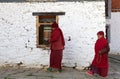 Pilgrims at the Jampey Lhakhang temple, Chhoekhor, Bhutan