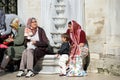 Pilgrims at the main Muslim Shrine of Turkey-Sultan Eyup mosque in Istanbul