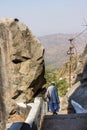 Pilgrims at Mt Girnar Royalty Free Stock Photo