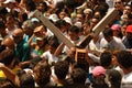 Pilgrims paying their promises at CÃÂ­rio de NazarÃÂ© 2005