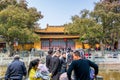 Pilgrims in the Puji Temples in the Putuoshan, Zhoushan Islands, Zhejiang, considered the bodhimanda of the bodhisattva