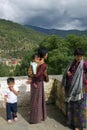 Pilgrims, Simtokha, Bhutan Royalty Free Stock Photo