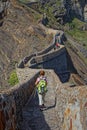 Pilgrims on 241 steps stairway to San Juan de Gaztelugatxe monastery