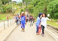 Pilgrims taking selfie on Mansinam