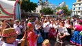 Pilgrims in the traditional Romeria of San Miguel festival (Romeria de San Miguel)