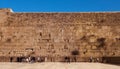 Pilgrims visiting the Wailing Wall in Jerusalem, Israel, Middle East Royalty Free Stock Photo