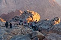 Pilgrims way down from the Holy Mount Sinai, Egypt Royalty Free Stock Photo