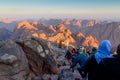 Pilgrims way down from the Holy Mount Sinai, Egypt Royalty Free Stock Photo