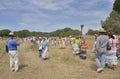 Pilgrims wlaking to El Rocio Royalty Free Stock Photo