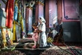 Pilgrims worship jesus christ in orthodox churches in jerusalem during easter holiday