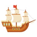 Pilgrim ship. Mayflower. Thanksgiving day Royalty Free Stock Photo