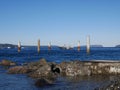 Pilings in the ocean near Mukilteo