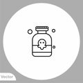 Pill bottle vector icon sign symbol Royalty Free Stock Photo