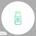 Pill bottle vector icon sign symbol Royalty Free Stock Photo