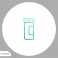 Pill bottle vector icon sign symbol Royalty Free Stock Photo