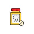 Pill bottle flat vector icon sign symbol Royalty Free Stock Photo
