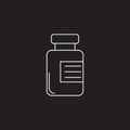 Pill bottle icon vector, Medications jar solid logo illustration
