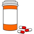 Pill Bottle with Pills Royalty Free Stock Photo