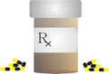 Pill Bottle With Rx Symbol