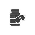 Pill bottle vector icon Royalty Free Stock Photo