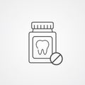 Pill bottle vector icon sign symbol Royalty Free Stock Photo