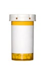 Pill bottle on white background