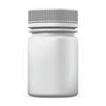 Pill Bottle. White Medicine Empty Container Vector