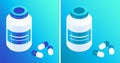 Pill bottles and pills Royalty Free Stock Photo