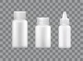 Pill Bottles Set Spray Container Isolated 3D Icons Royalty Free Stock Photo