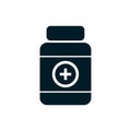 Pill box icon bottle illustration vector Royalty Free Stock Photo