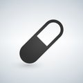 pill capsule icon, medicine icon. Royalty Free Stock Photo