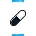 Pill, Capsule Icon Vector Logo Design Template.