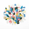 Pill and colorful medical capsule