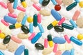 Pill colorful medical background