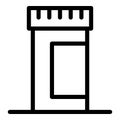 Pill container icon, outline style Royalty Free Stock Photo