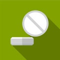 Pill flat icon illustration