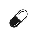 Pill flat icon vector medical drugs symbol for graphic design, logo, web site, social media, mobile app, ui illustration