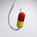 Pill on a hook