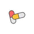 Pill icon in colored version Royalty Free Stock Photo