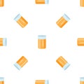 Pill jar pattern seamless vector Royalty Free Stock Photo
