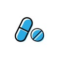 Pill medicine icon graphic design template vector