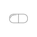 pill and tablet line icon, outline drugs vector logo illustratio