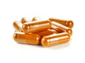 Pill.Tumeric powder capsules Royalty Free Stock Photo