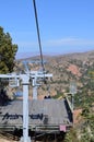 The pillar cable car in the mountains Royalty Free Stock Photo