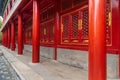 Pillar and corridor in the forbidden city