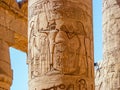 A pillar of Karnak temple. Royalty Free Stock Photo