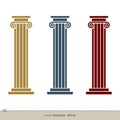 Pillar Legal, Attorney, Law Office Vector Logo Template Illustration Design. Vector EPS 10 Royalty Free Stock Photo