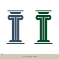 Pillar Legal, Attorney, Law Office Vector Logo Template Illustration Design. Vector EPS 10 Royalty Free Stock Photo